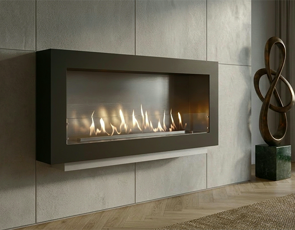 SAfire Chanterie minimalist flueless gas fireplace for modern spaces